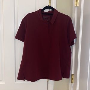 Burgundy collared top